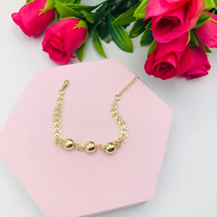 Pulseira Escama de Peixe com Bolinhas