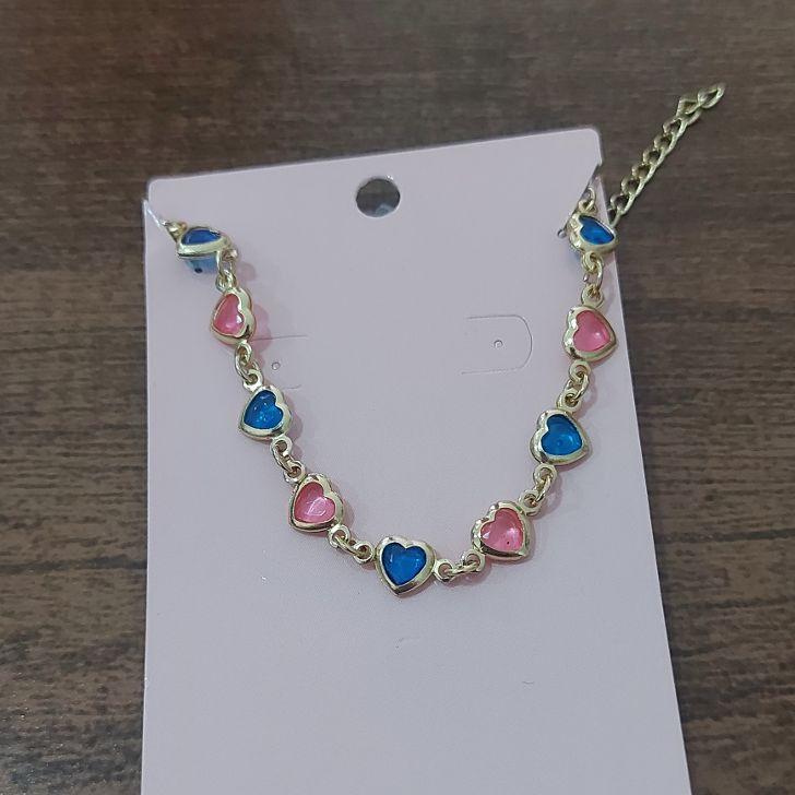 Pulseira Infantil Corações