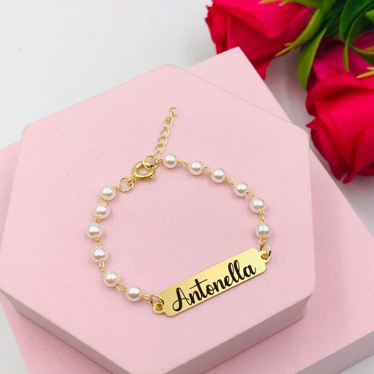 Pulseira Personalizada Pérolas