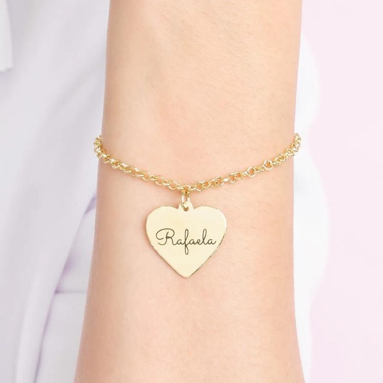 Pulseira Personalizado Coração