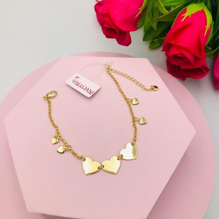 Pulseira Três Corações