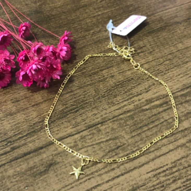 Tornozeleira Corrente 3x1 com Pingente Estrela