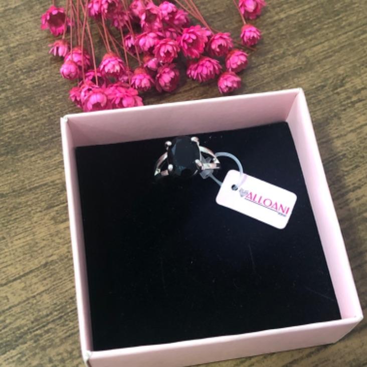 Anel com Pedra Preta