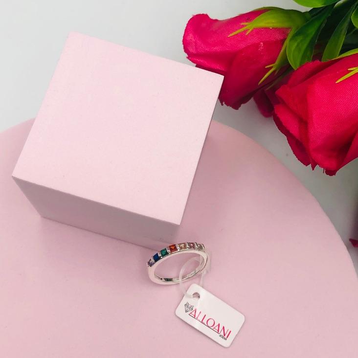 Anel com pedras coloridas N° 19