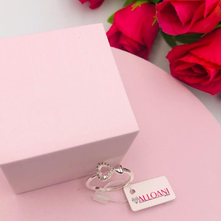 Anel Coração Cravejado