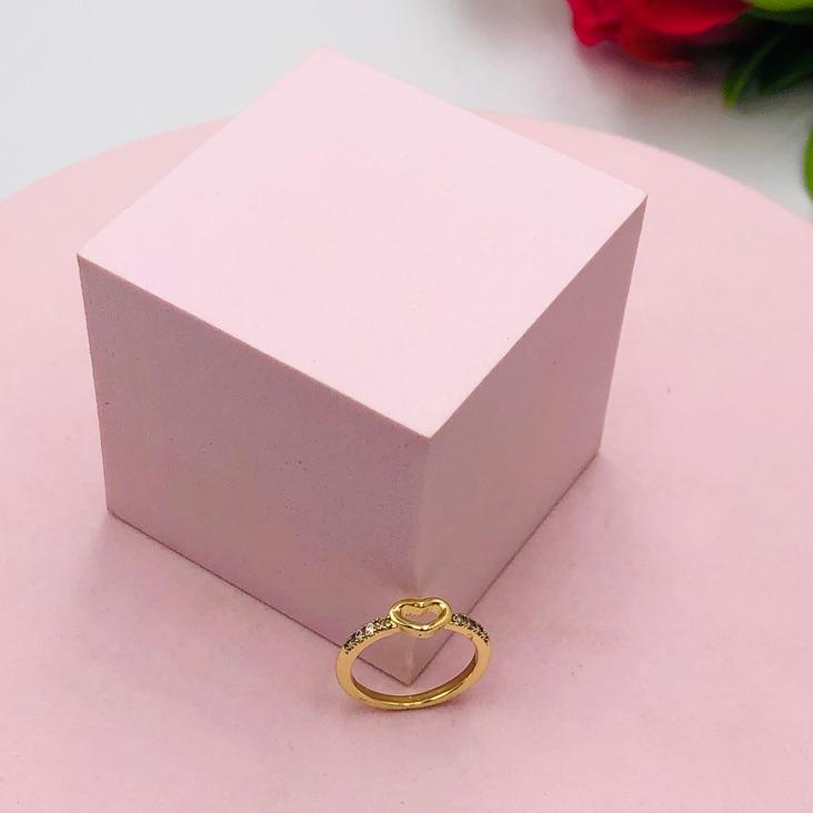 Anel de Coração Cravejado N 13