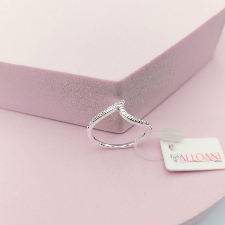 Anel de Onda Cravejado N°18