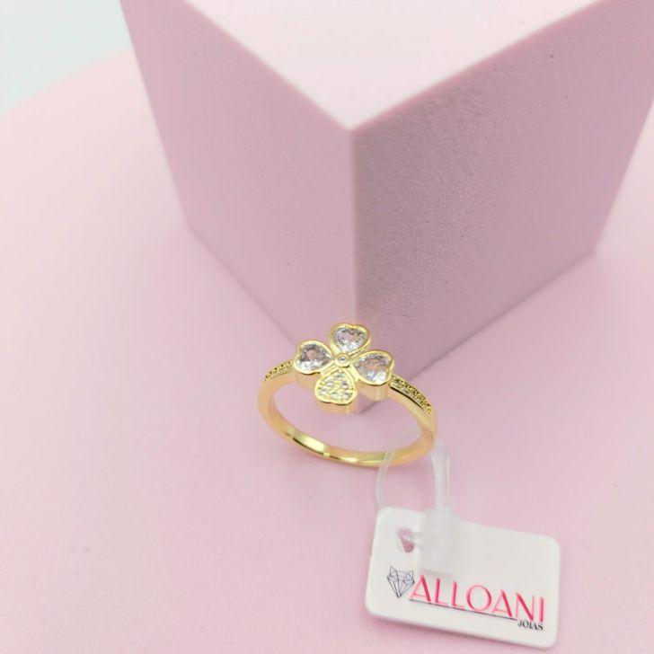 Anel de Trevo Cravejado N°21