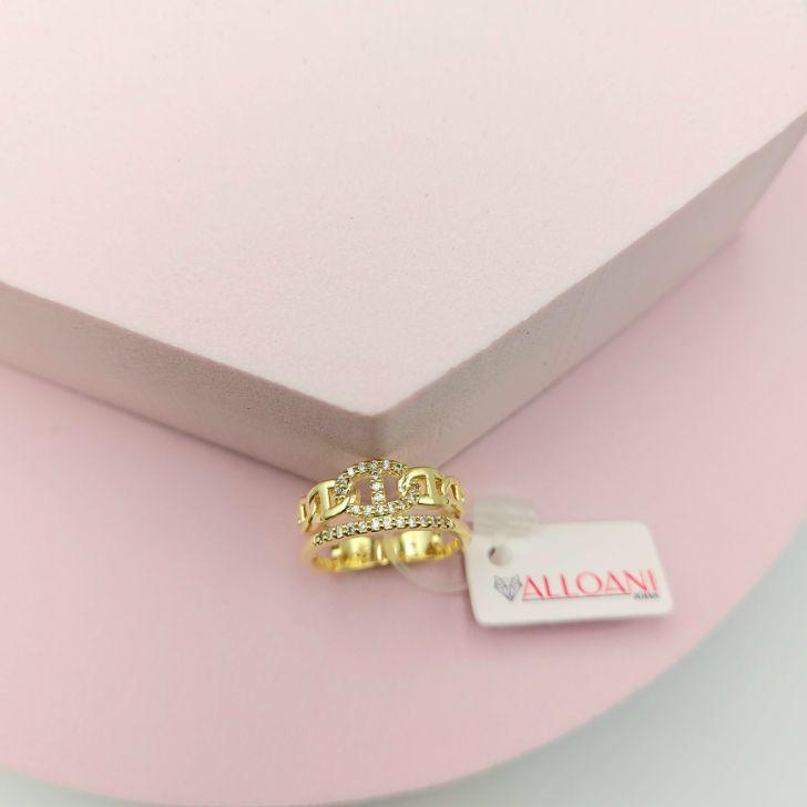 Anel Gucci Cravejado N°12