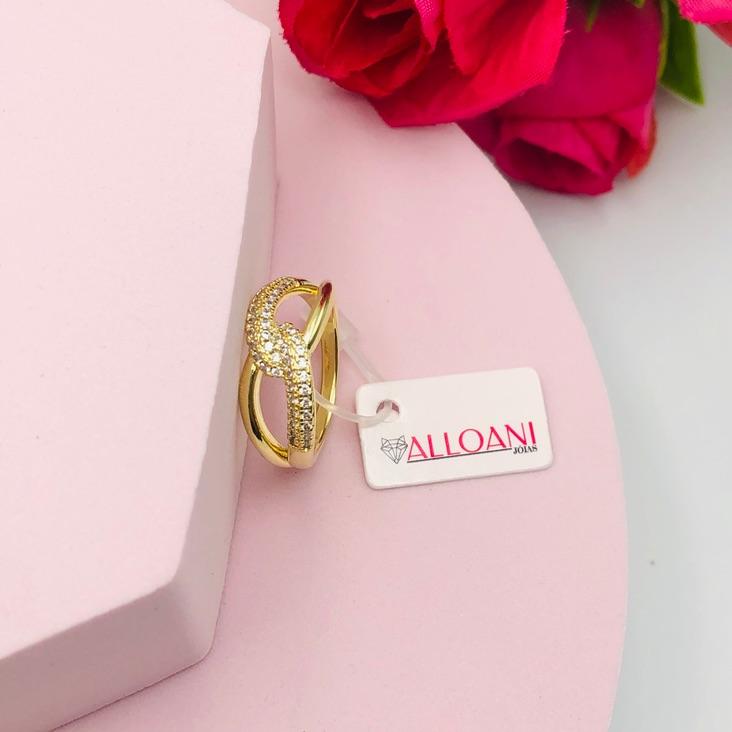 Anel Infinito Liso e Cravejado N 18