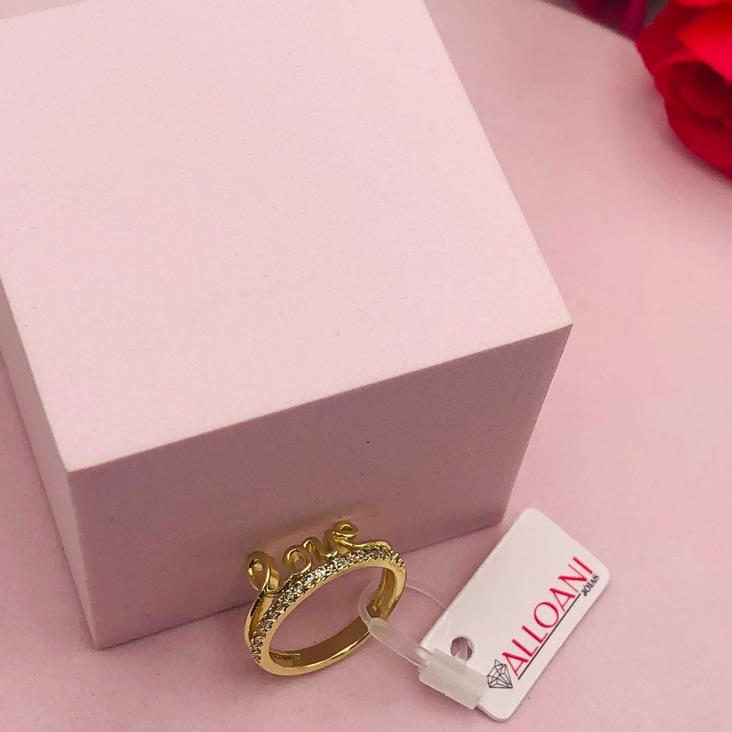 Anel Love Cravejado N12