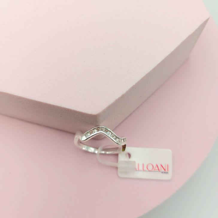 Anel Ondulado Cravejado N°19