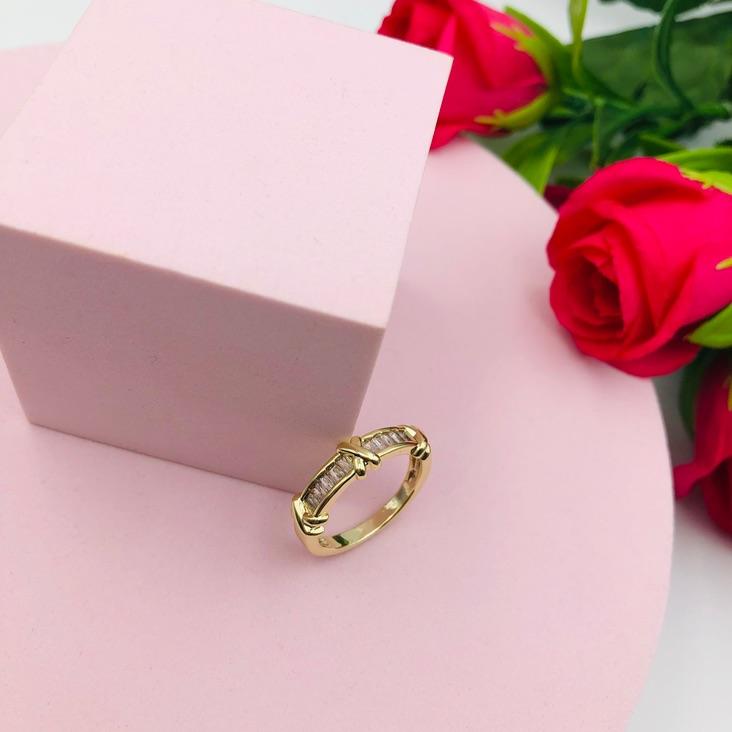 Anel X com Zircônias Cravejadas N 23