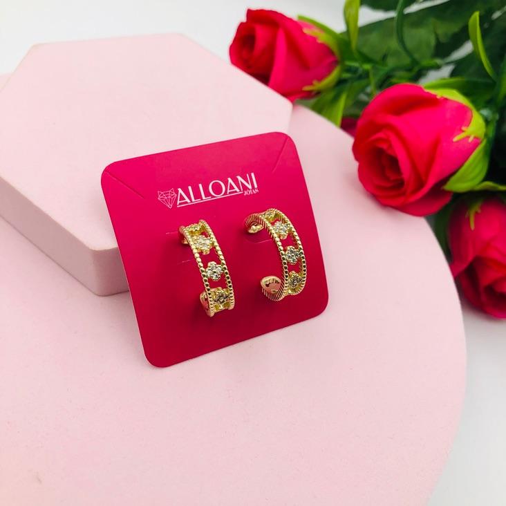 Brinco Argola com Trevo