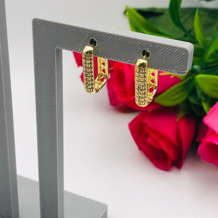 Brinco Argola Cravejada