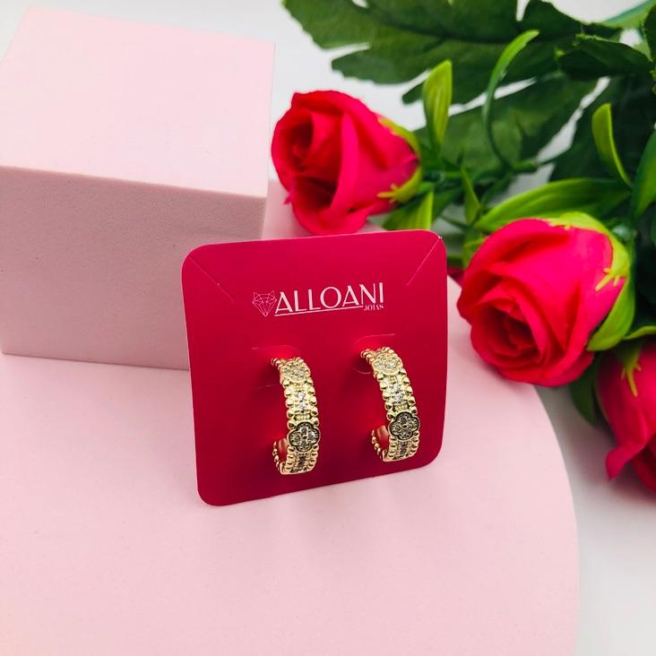 Brinco Argola Cravejado