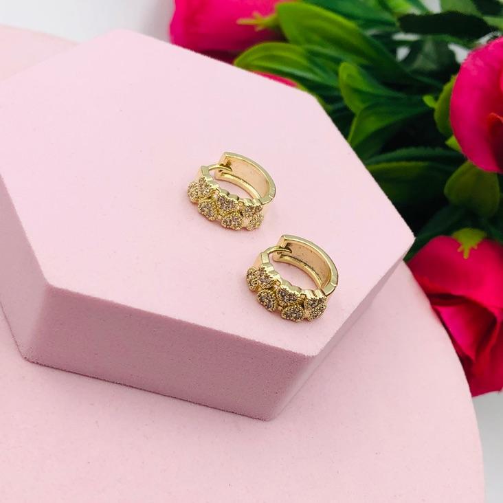 Brinco Argolinha Cravejado