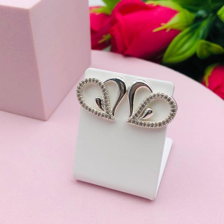 Brinco Coração Cravejado