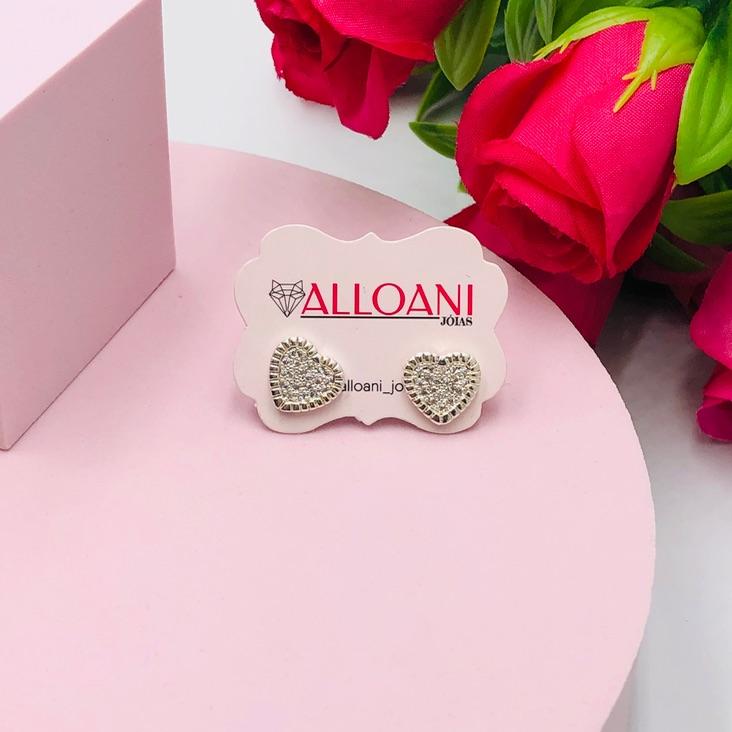 Brinco Coração Cravejado