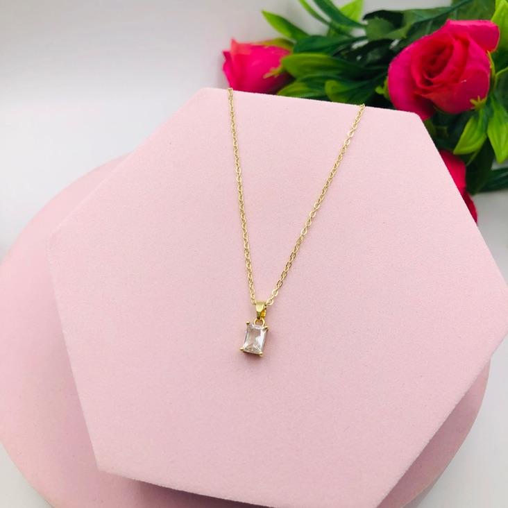 Colar Corrente Cadeado Ponto de Luz