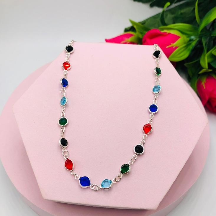 Colar Cristais Coloridos