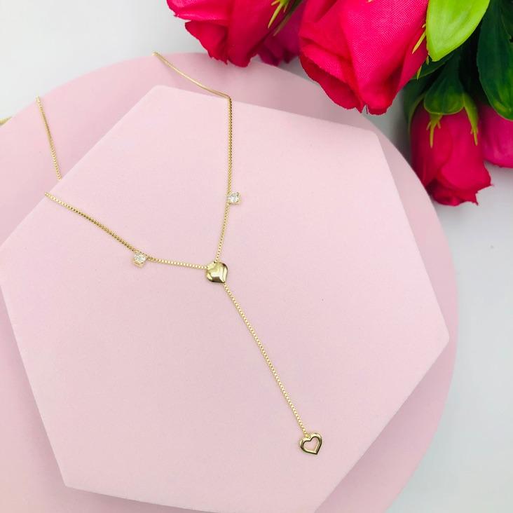 Colar Gravatinha Coração