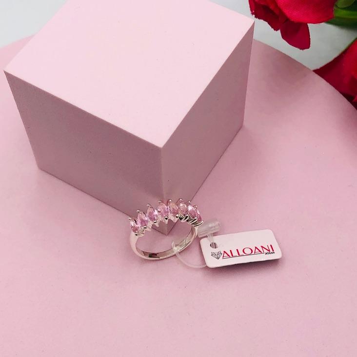 Anel com Pedras Rosa