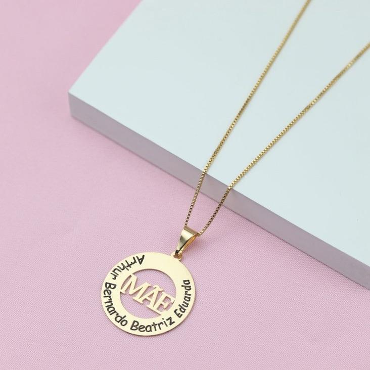 Colar Mandala Mãe Personalizado