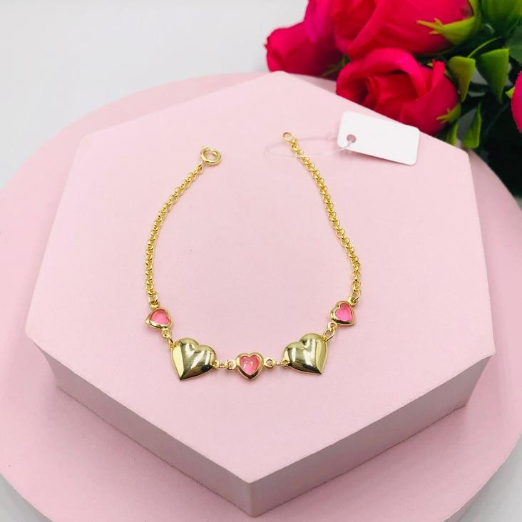 Pulseira Corações