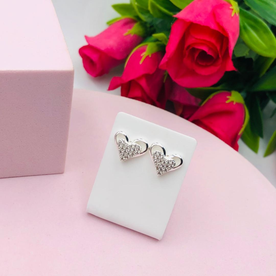 Brinco Coração Cravejado G