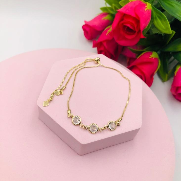 Pulseira Gravatinha com Três Pontos de Luz